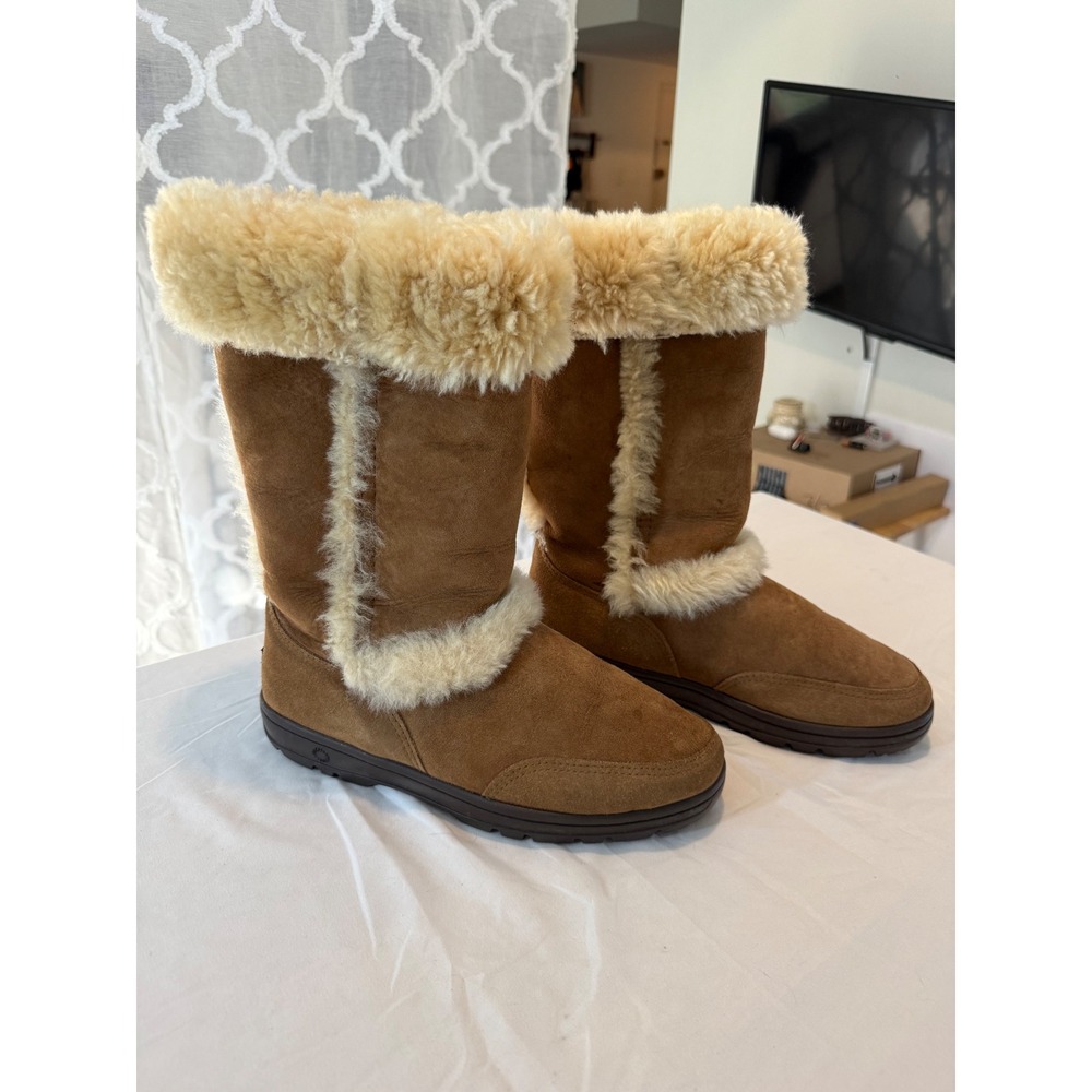 UGG Australia Sundance II Boots Chestnut Brown Sheepskin Womens 8